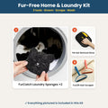 Fur-Free Home & Laundry Kit: what's included – FurCatch Laundry Sponges x2, Pet Hair Removal Glove, FurLift Hair Scraper